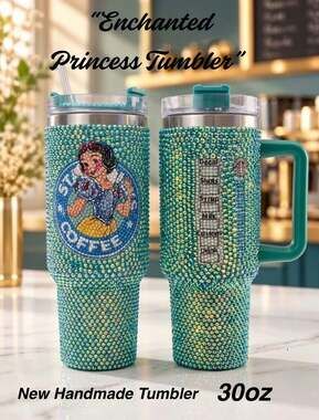 Handmade Enchanted Princess Tumbler Size 30oz
